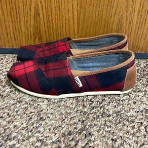 Plaid slip on shoes